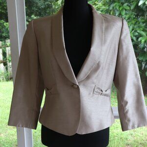 Elegant Champagne padded Formal jacket size 6P Tahari Artur S. Levine Luxe